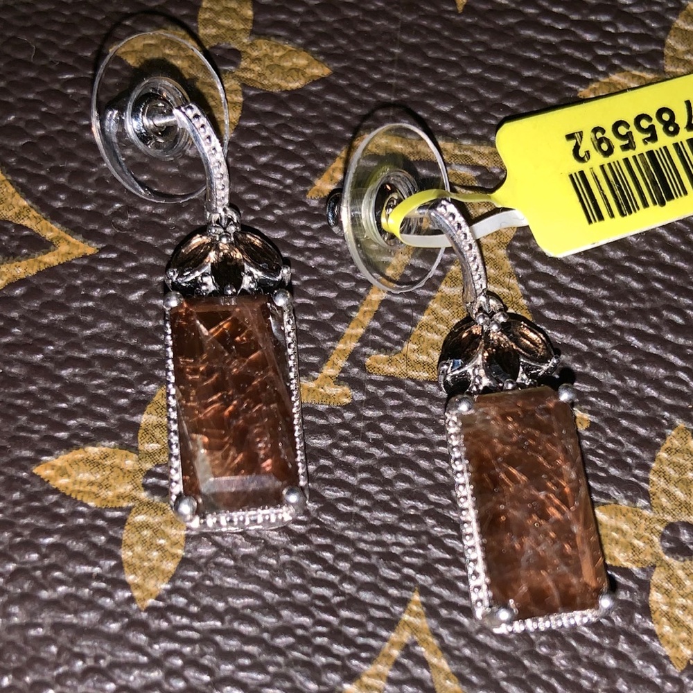 CHOCOLATE SAPPHIRE EARRINGS 18.22cts. - Picture 1 of 8